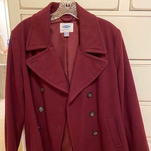 Old Navy Burgandy Peacoat